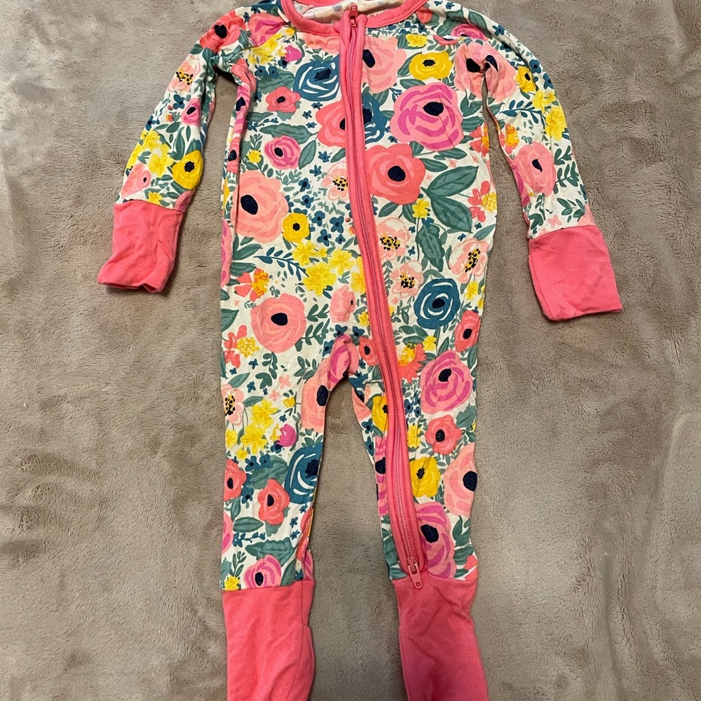 Little Sleepies Floral footie